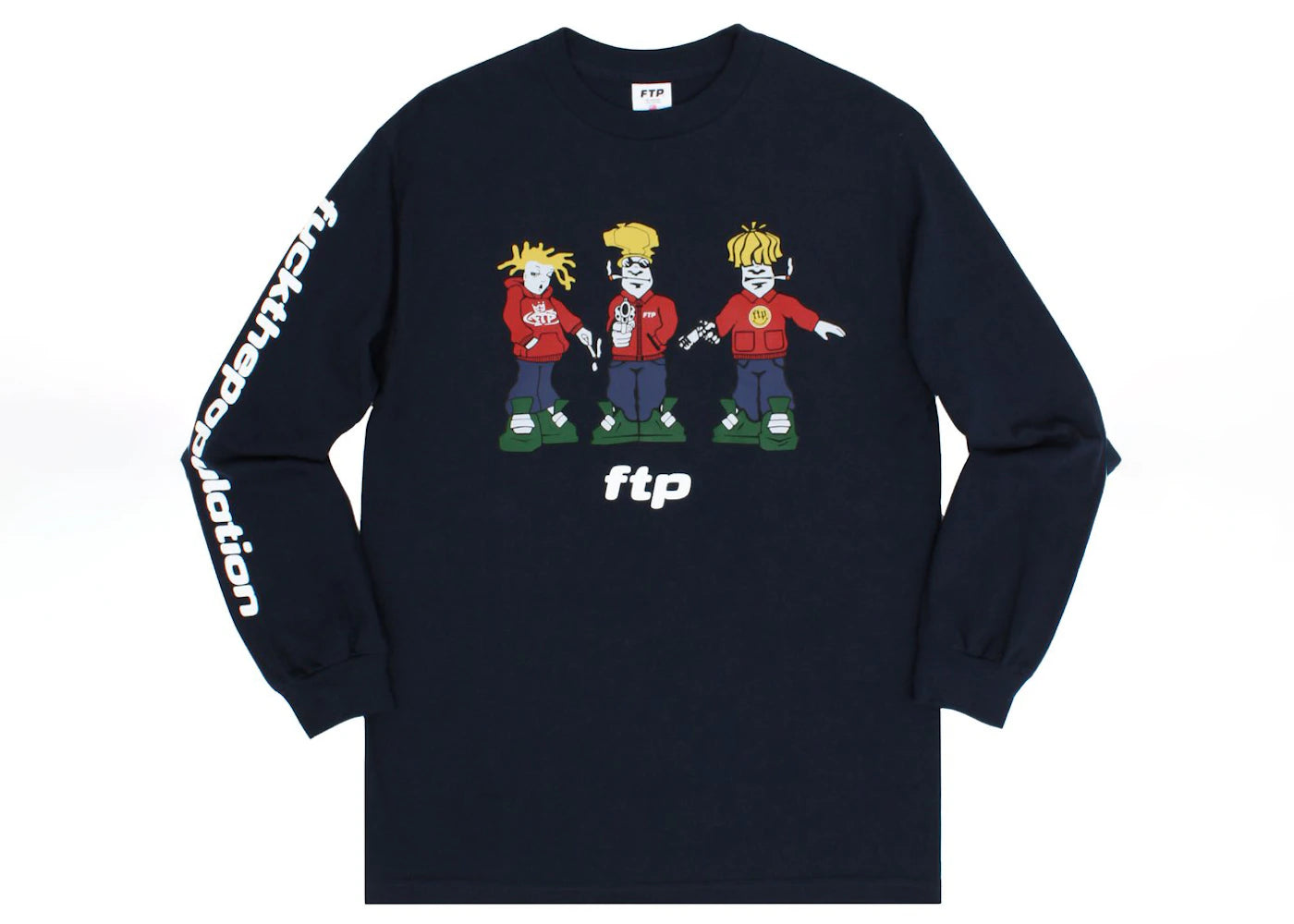 FTP Spliffy L/S Tee Navy