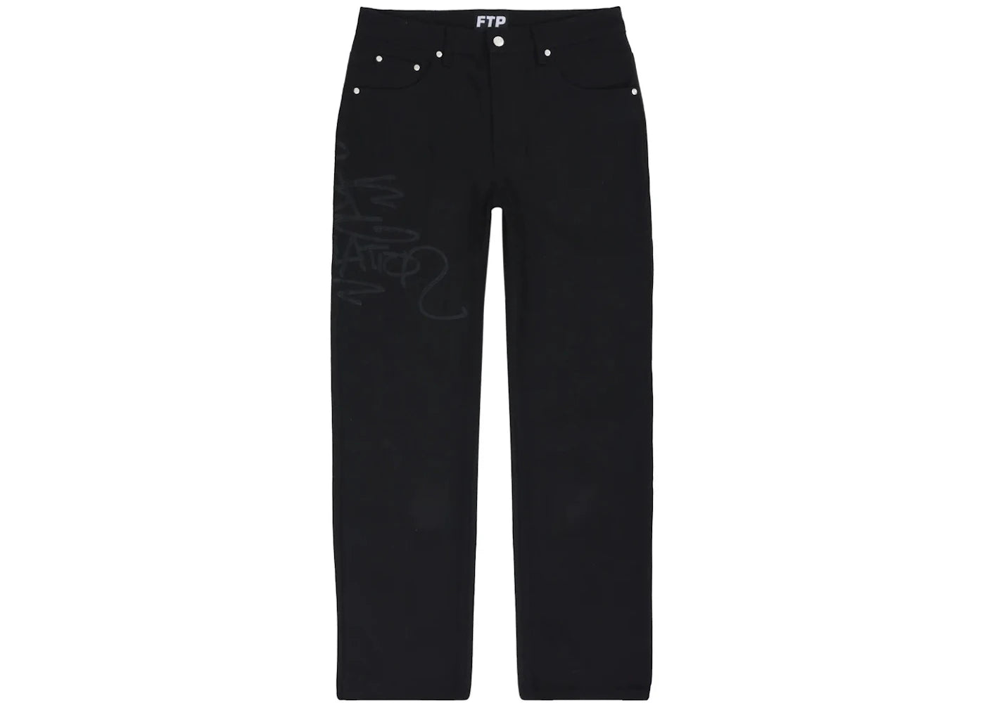 FTP Tag Denim Pant Black