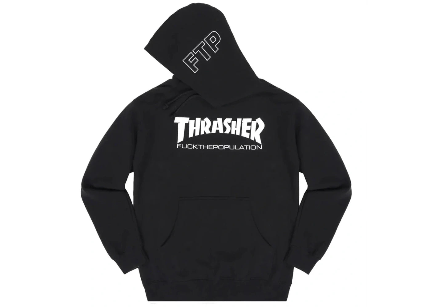 FTP Thrasher Logo Pullover Hoodie Black