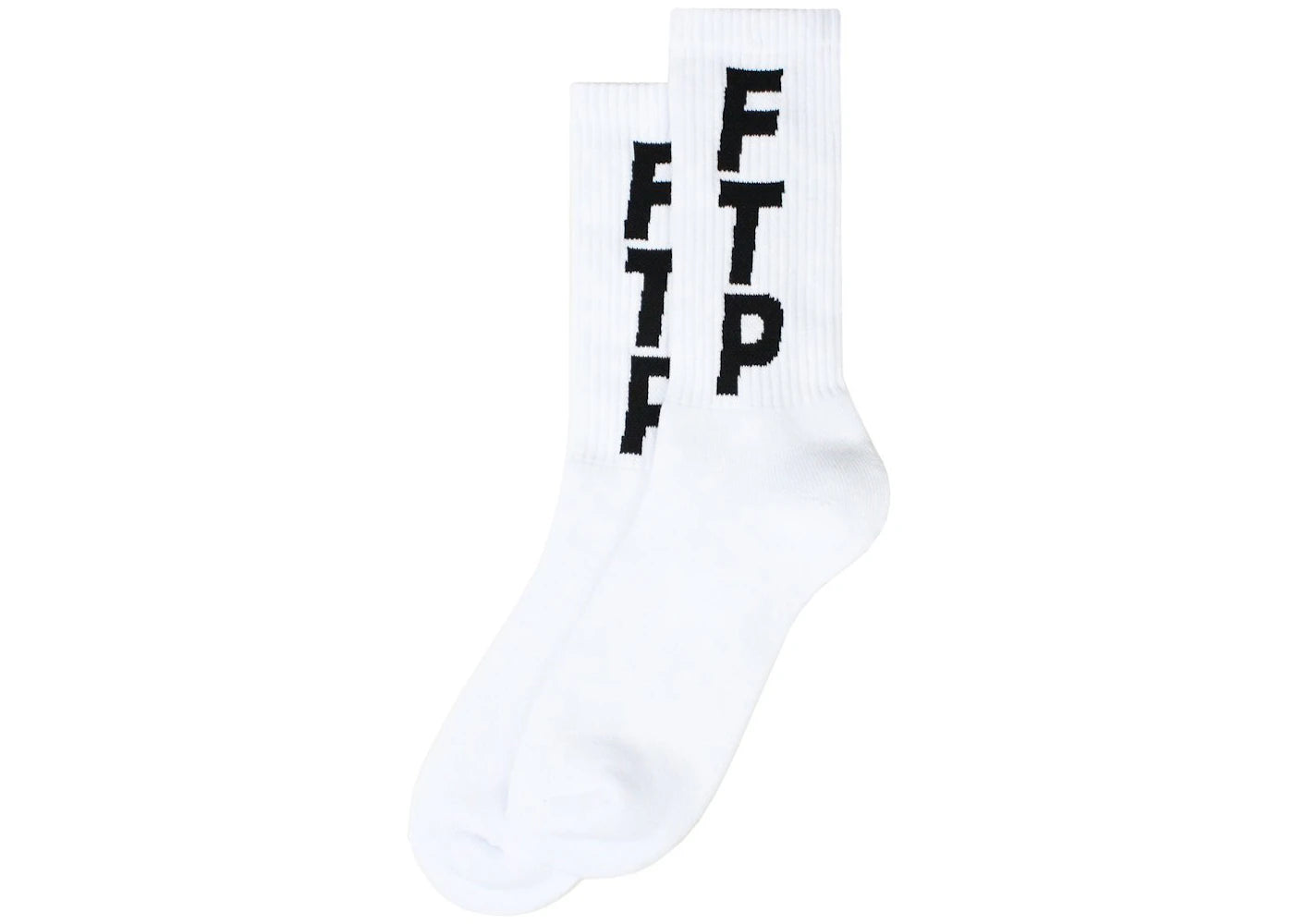 FTP Vertical Logo Socks White