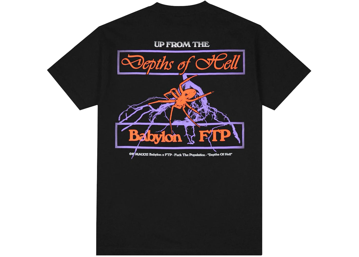 FTP x Babylon Roots Spider Tee Black