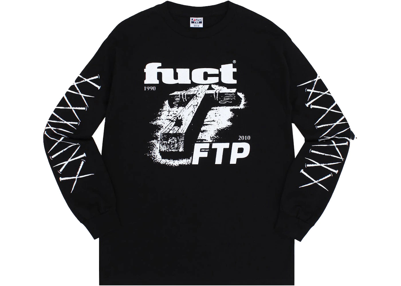 FTP x FUCT Fallen Cross L/S Tee Black