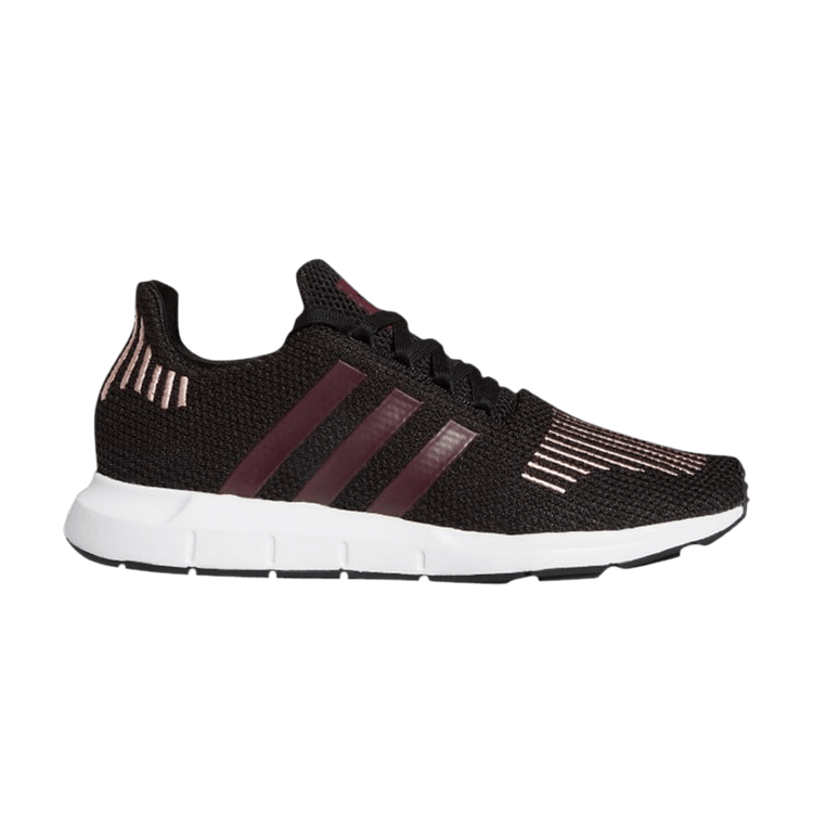 adidas Swift Run Core Black Maroon (Women's)