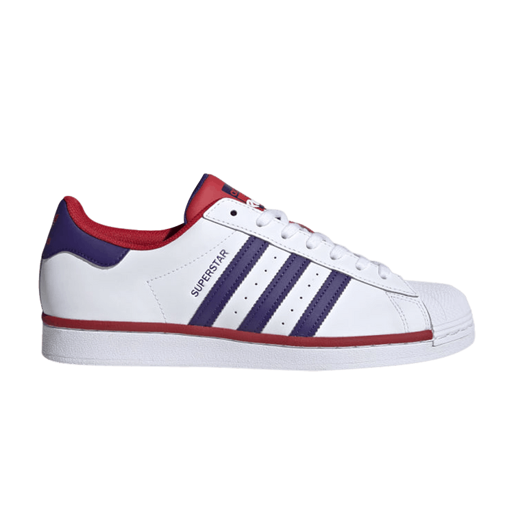 adidas Superstar White Purple Scarlet