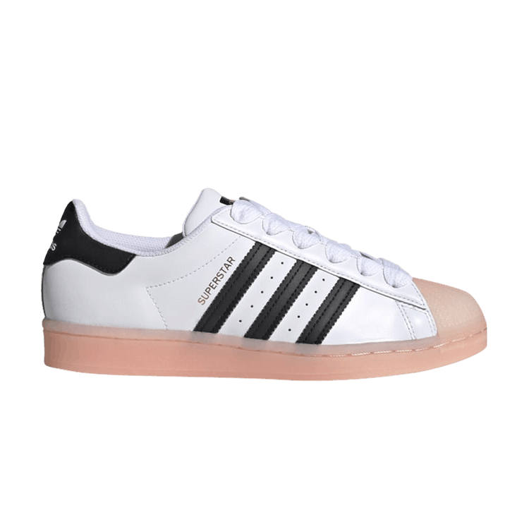 adidas Superstar White Black Haze Coral (Women's)