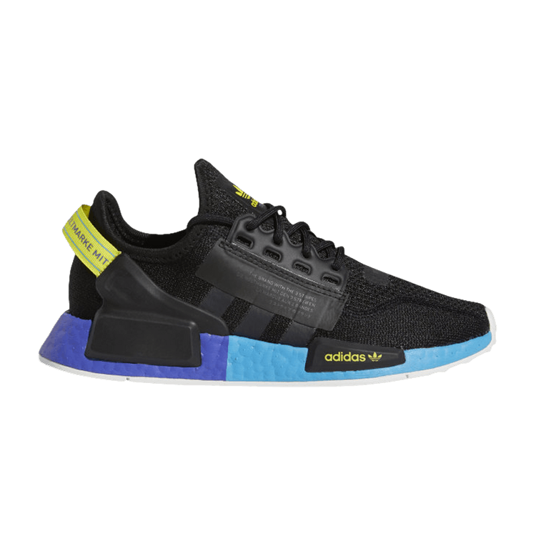 adidas NMD R1 V2 Black Carbon Shock Yellow (GS)