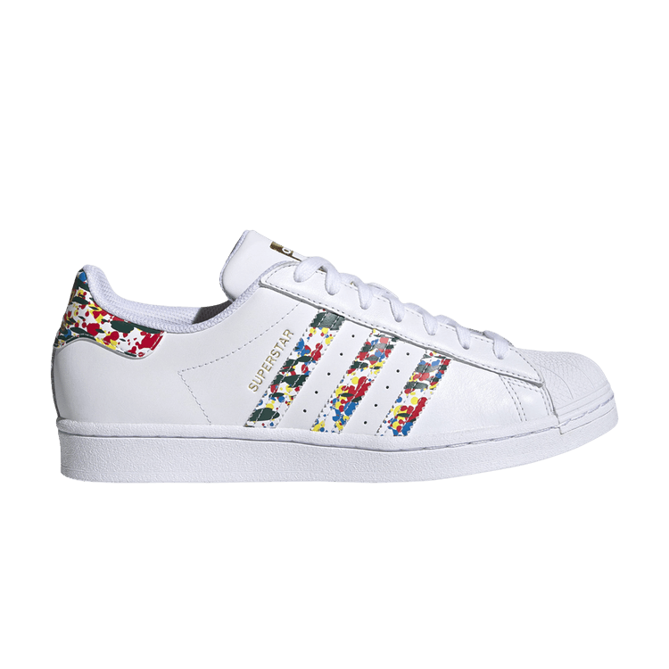 adidas Superstar White Mult-Color Splatter