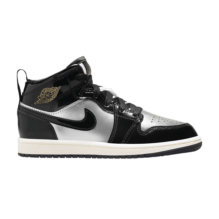 Air Jordan 1 Mid SE PS 'Black Metallic Silver'