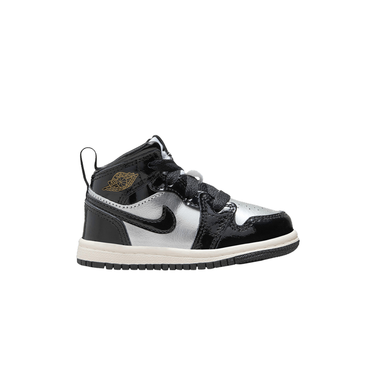 Jordan 1 Mid SE Black Metallic Silver Sail Metallic Gold (TD)