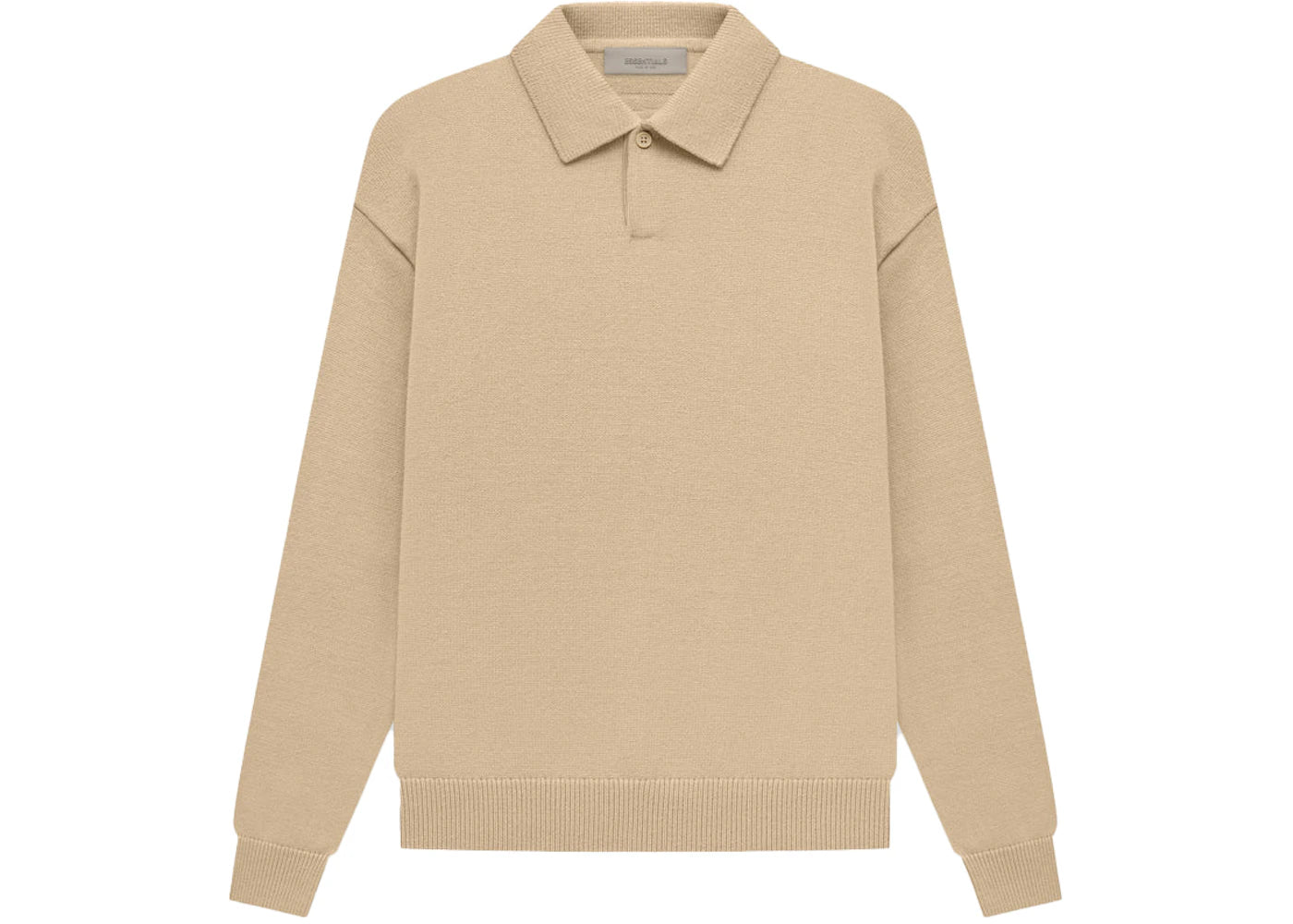 Fear of God Essentials Knit LS Polo Sand