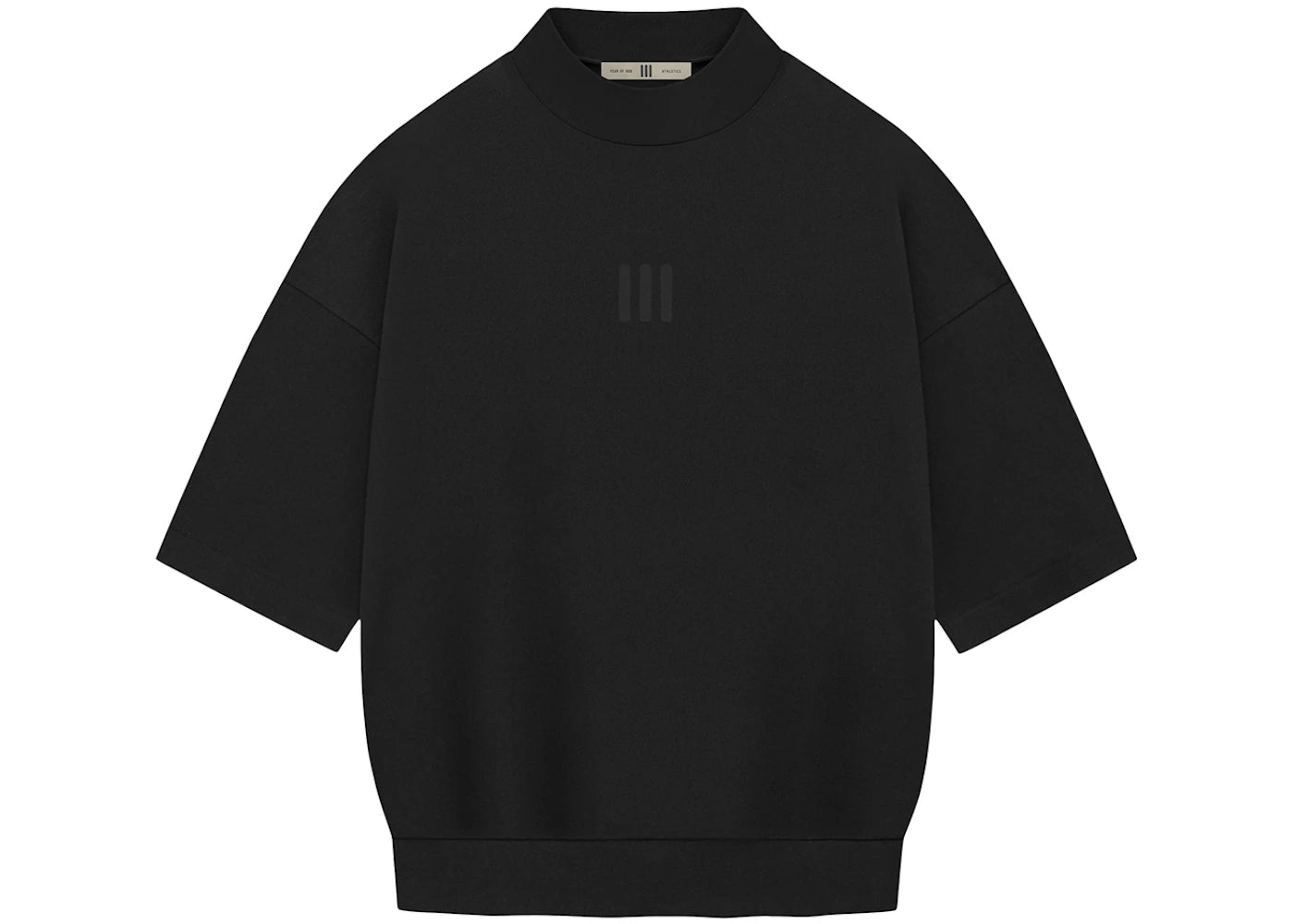 Fear of God Athletics Heavy Jersey 3/4 Mock Tee Black