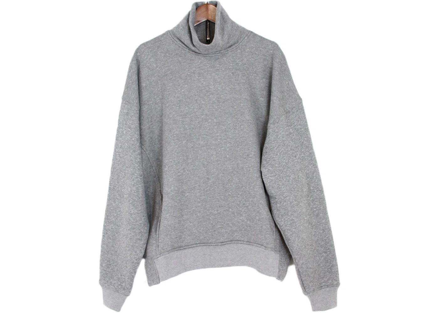 Fear of God Back Zip Mockneck Sweatshirt Heather Grey