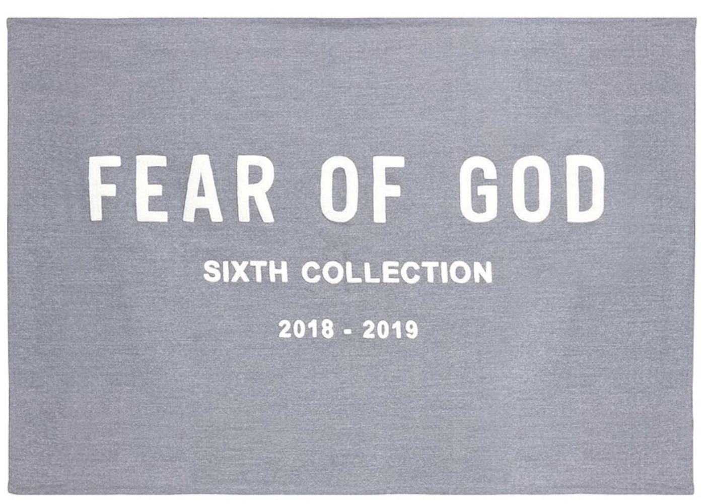 Fear of God Chenille Embroidered Throw Blanket Grey