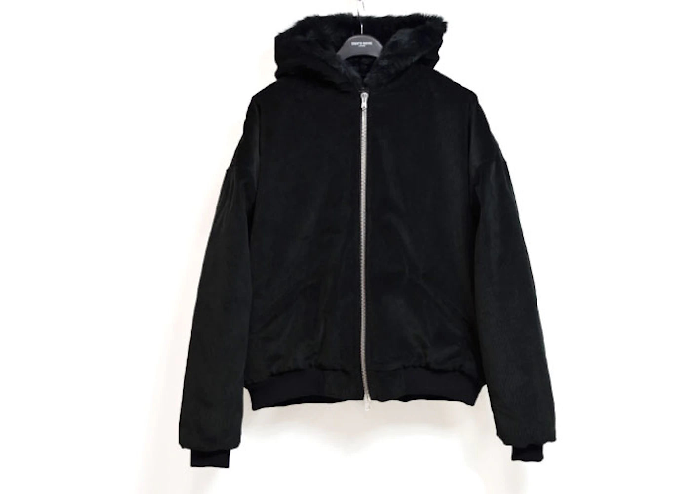 Fear of God Corduroy Faux Rabbit Fur Hoodie Matte Black