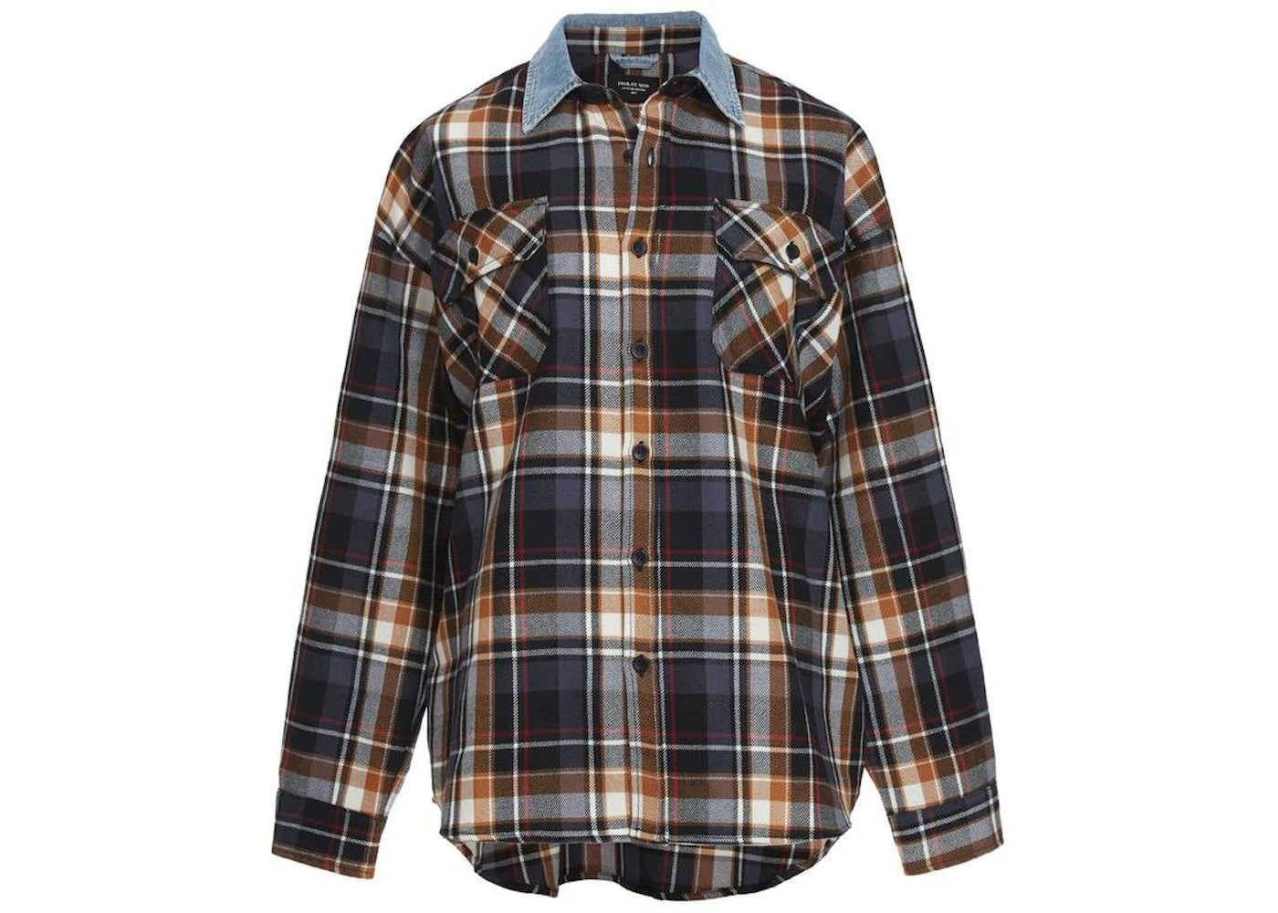 Fear of God Denim Collared Flannel Yellow Plaid