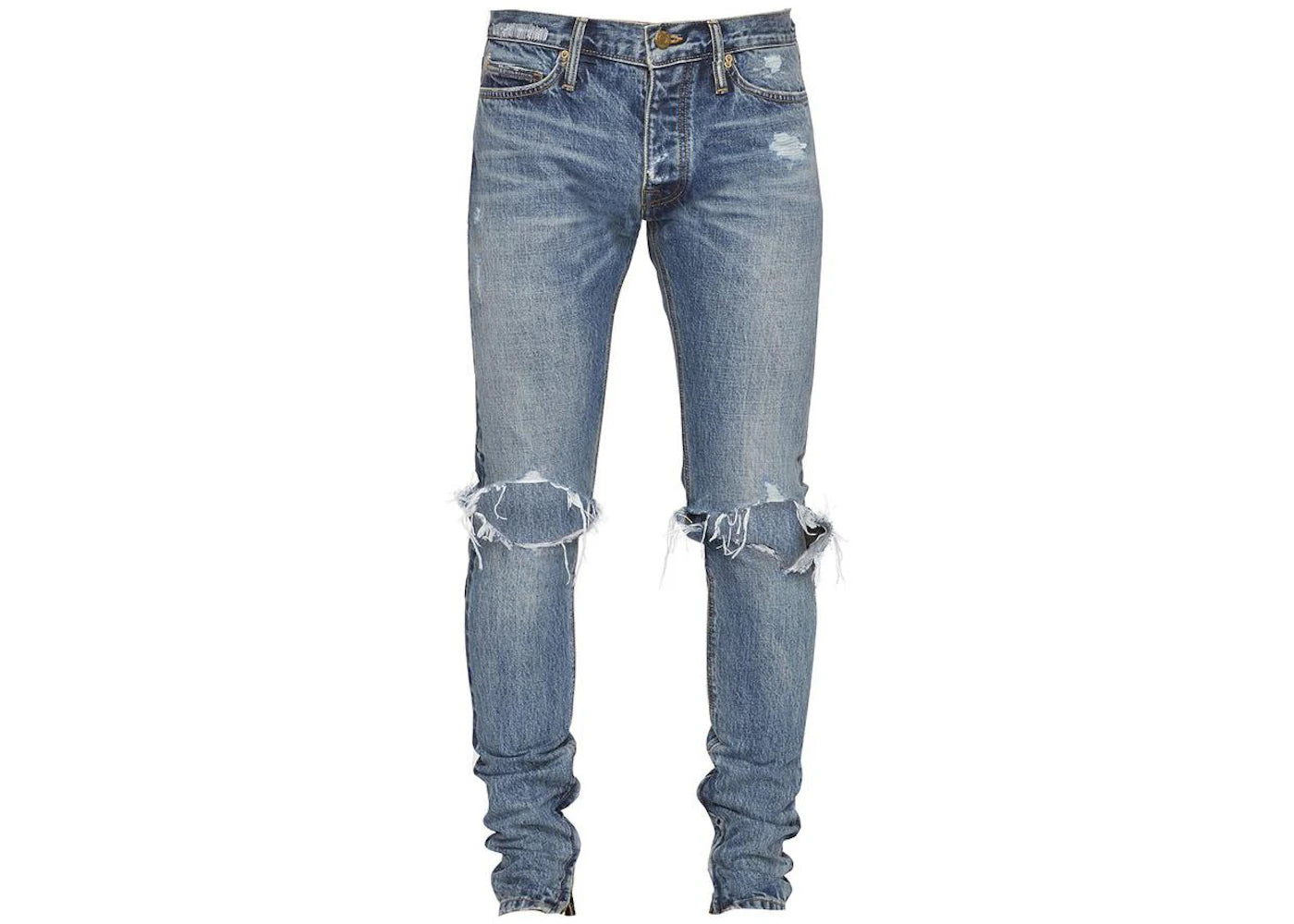 Fear of God Distressed Selvedge Denim Jeans Indigo