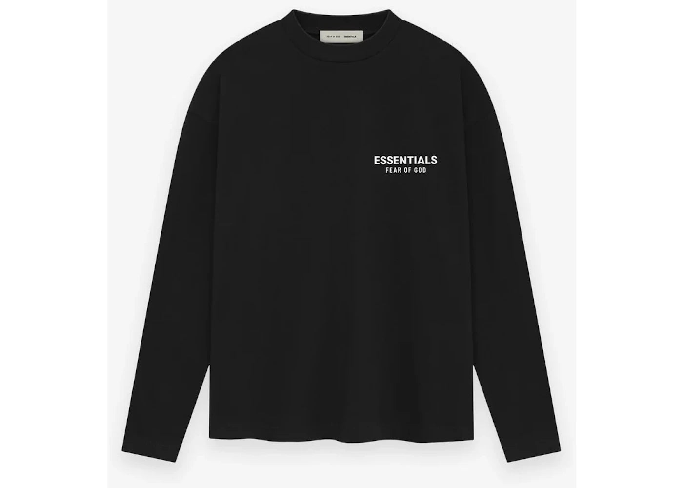 Fear of God EssentiaLS Classic Fit Long Sleeve T-shirt Jet Black