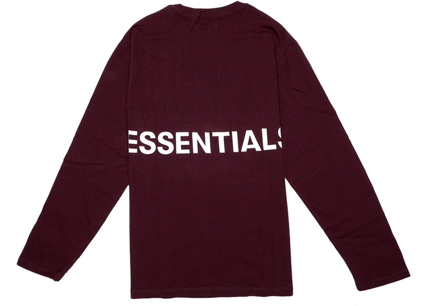 Fear of God Essentials Boxy Graphic Long Sleeve T-shirt Burgundy