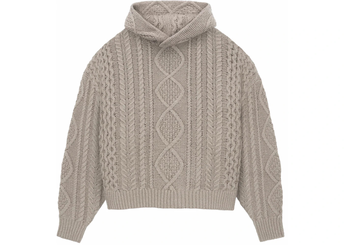 Fear of God Essentials Cable Knit Hoodie Core Heather