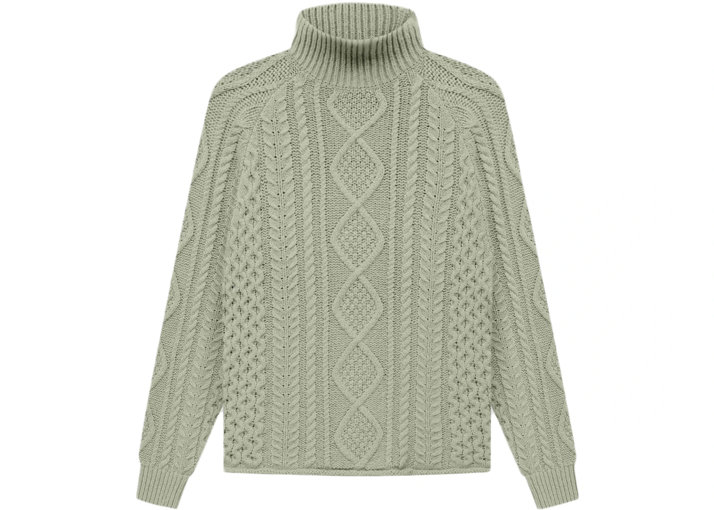 Fear of God Essentials Cable Knit Turtleneck Seafoam