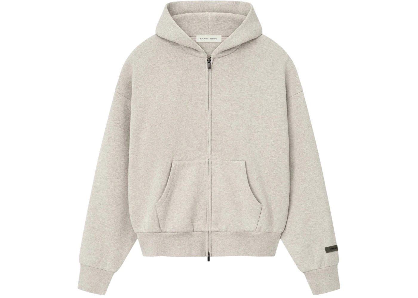 Fear of God Essentials Classic Full Zip Hoodie Heather Stone