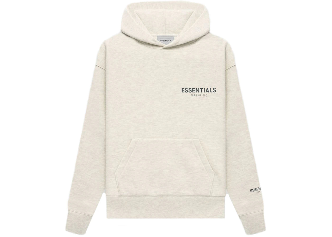 Fear of God Essentials Core Collection Kids Pullover Hoodie Light Heather Oatmeal