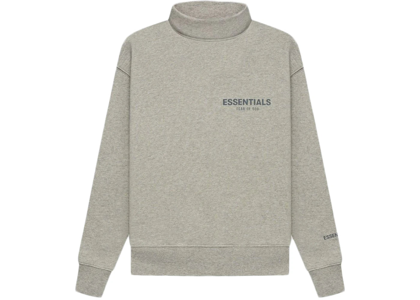 Fear of God Essentials Core Collection Kids Pullover Mockneck Dark Heather Oatmeal