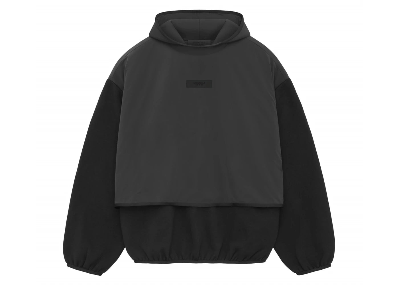 Fear of God Essentials Core Collection Nylon Fleece Hooded Sweatshirt Black/ Black