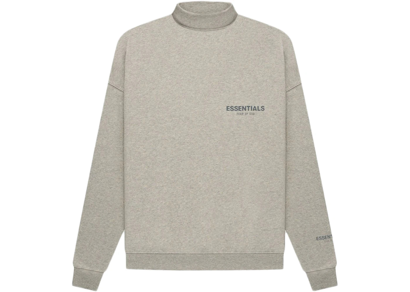 Fear of God Essentials Core Collection Pullover Mockneck Dark Heather Oatmeal