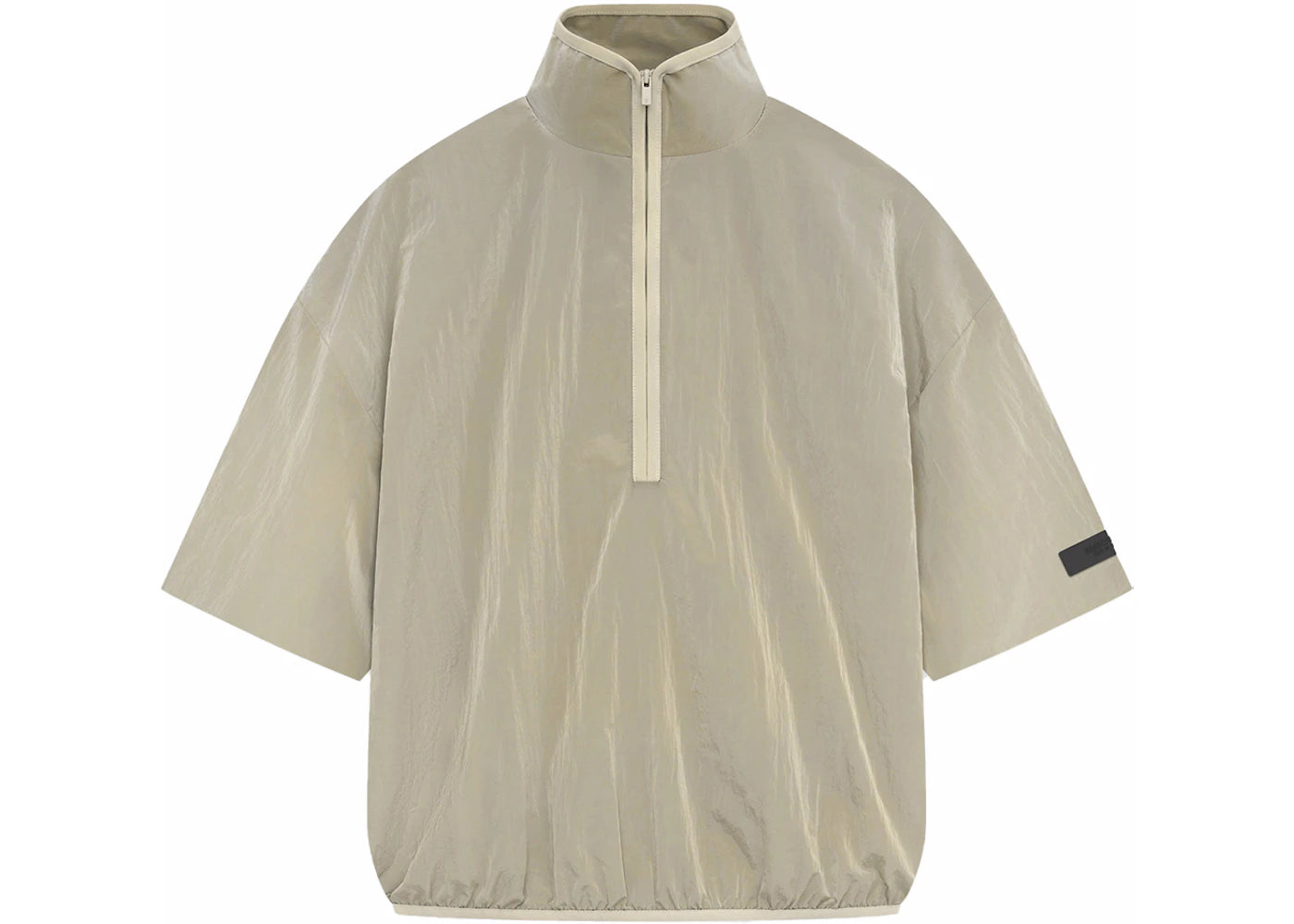 Fear of God Essentials Crinkle Nylon Halfzip SS Shirt Garden Yellow