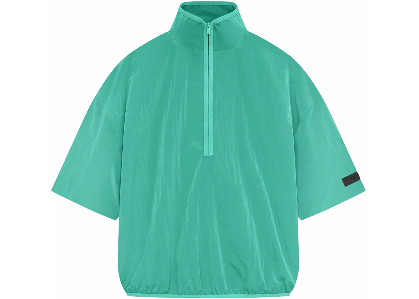 Fear of God Essentials Crinkle Nylon Halfzip SS Shirt Mint Leaf