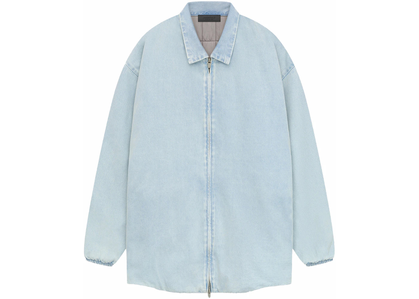 Fear of God Essentials Filled Shirt Jacket Light Wash Denim