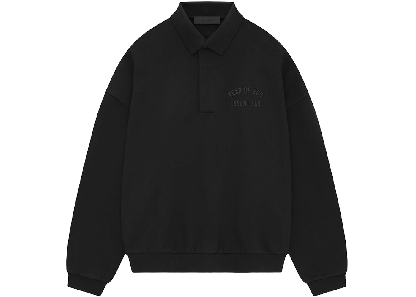 Fear of God Essentials Fleece Polo Black