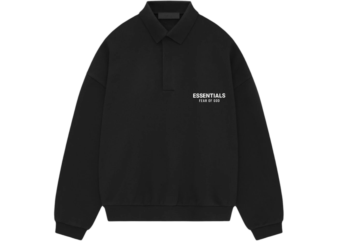 Fear of God Essentials Fleece Polo (FW24) Black