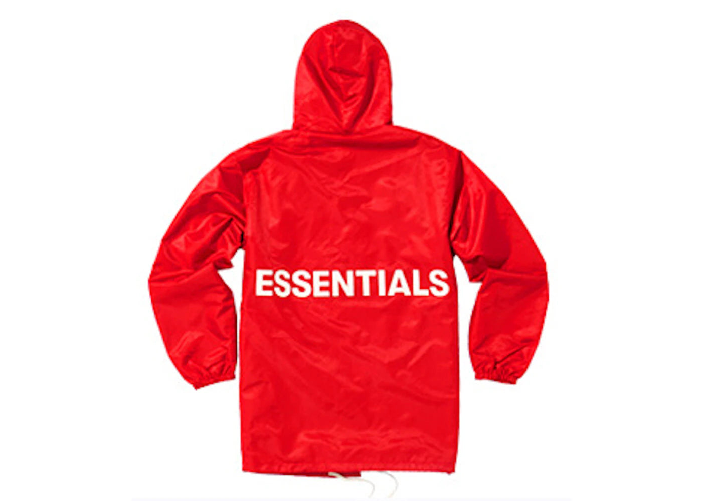 Fear of God Essentials Graphic Hooded Coach Jacket Red