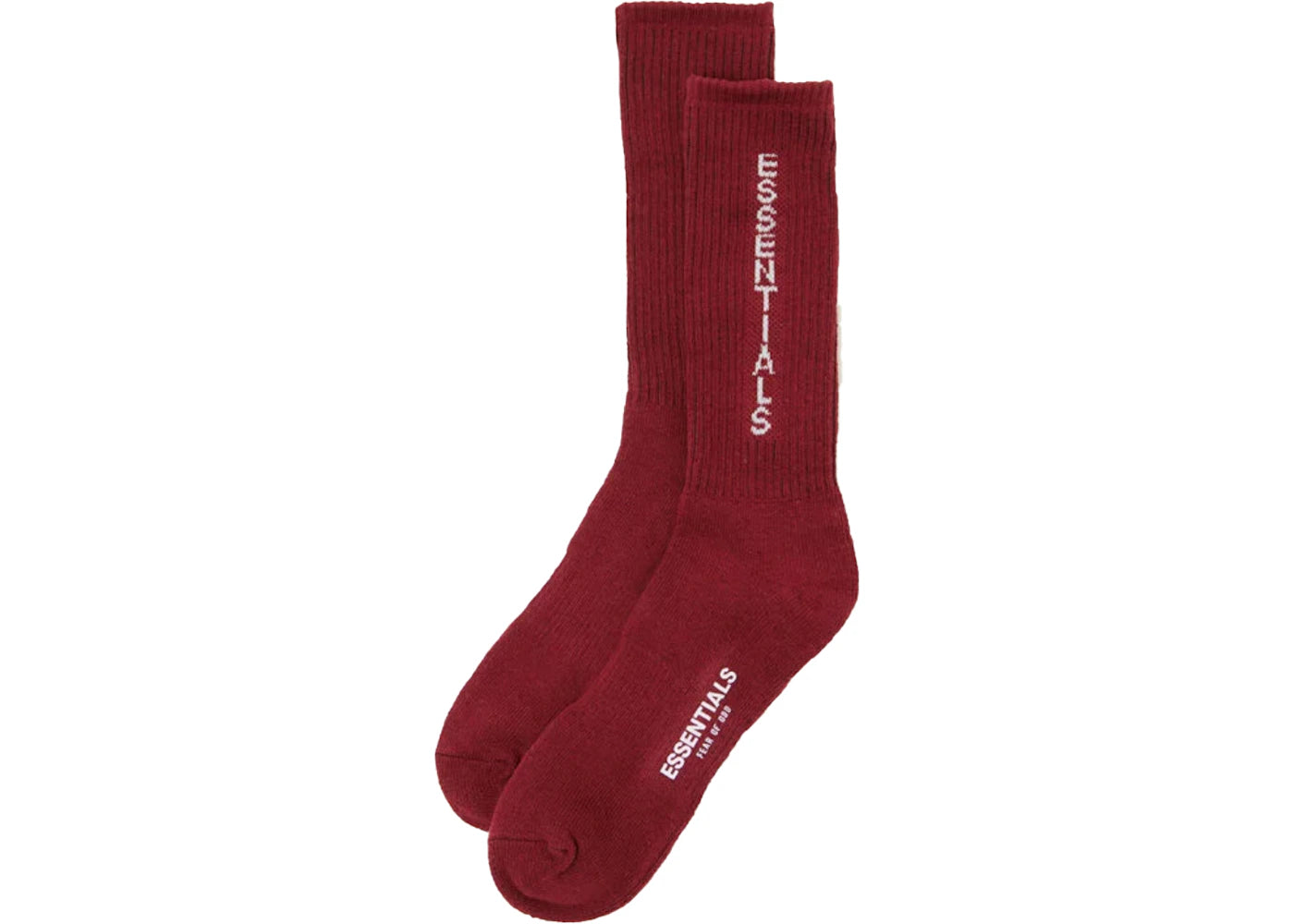 Fear of God Essentials Graphic Socks Burgundy