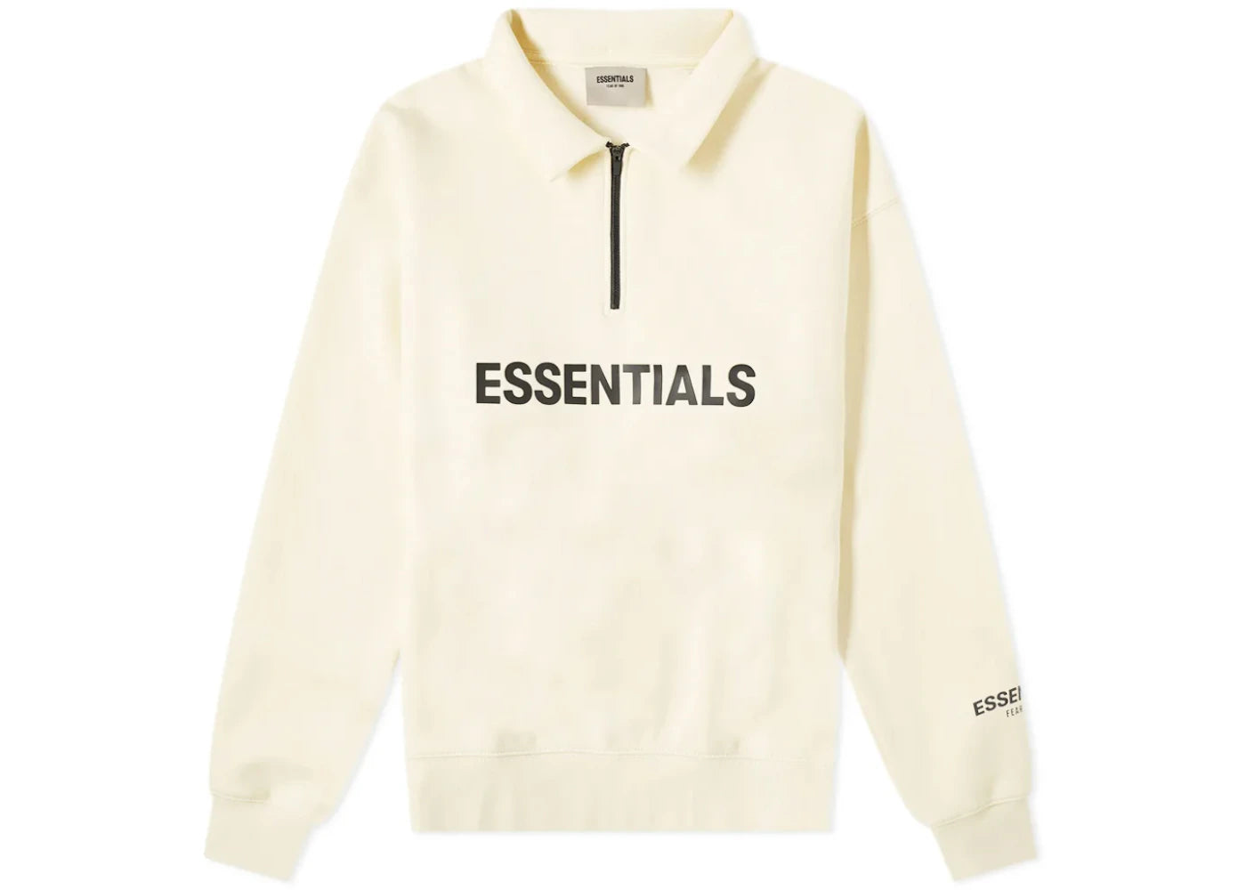 Fear of God Essentials Half Zip Pullover Sweater Cream Butter Cream