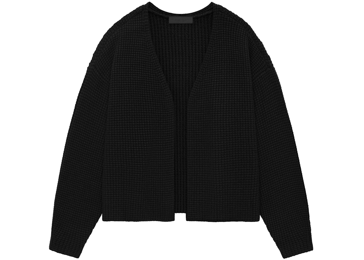 Fear of God Essentials Heavy Waffle Cardigan Black