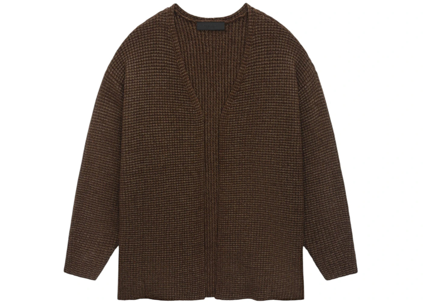 Fear of God Essentials Heavy Waffle Cardigan Brown