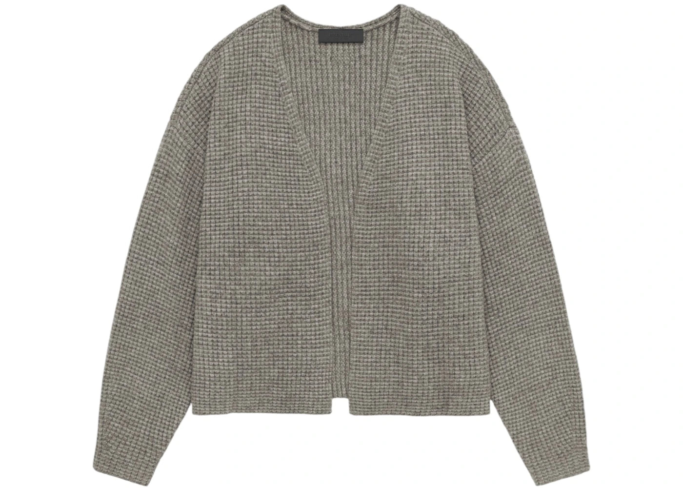 Fear of God Essentials Heavy Waffle Cardigan Heather Gray