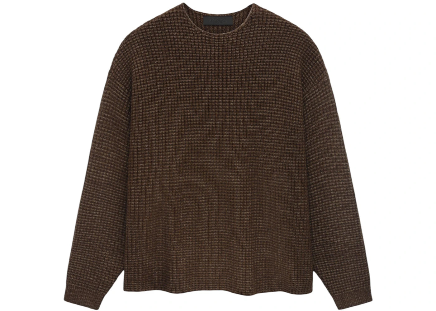Fear of God Essentials Heavy Waffle Crewneck Sweater Brown