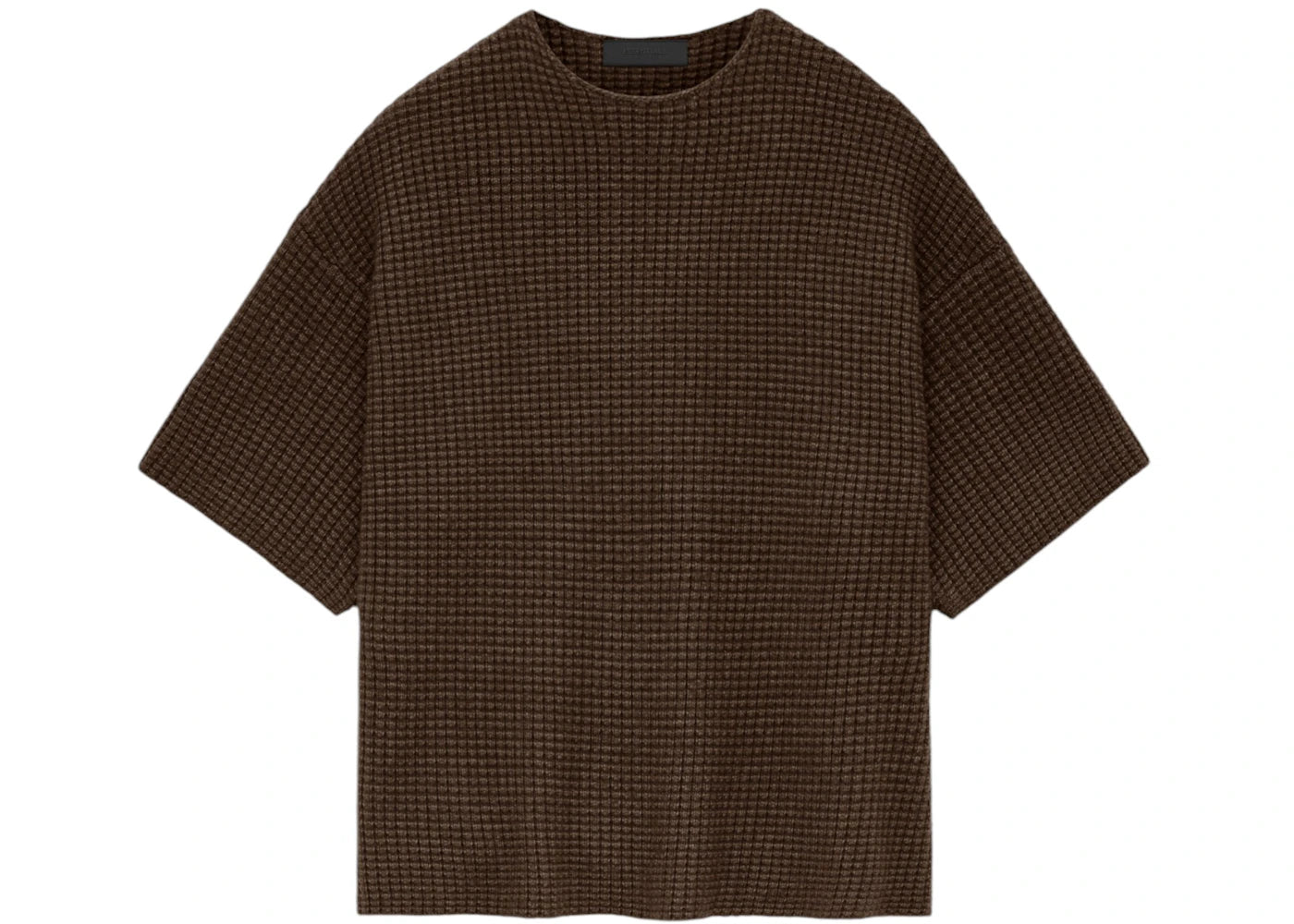 Fear of God Essentials Heavy Waffle Short Sleeve Crewneck Sweater Brown