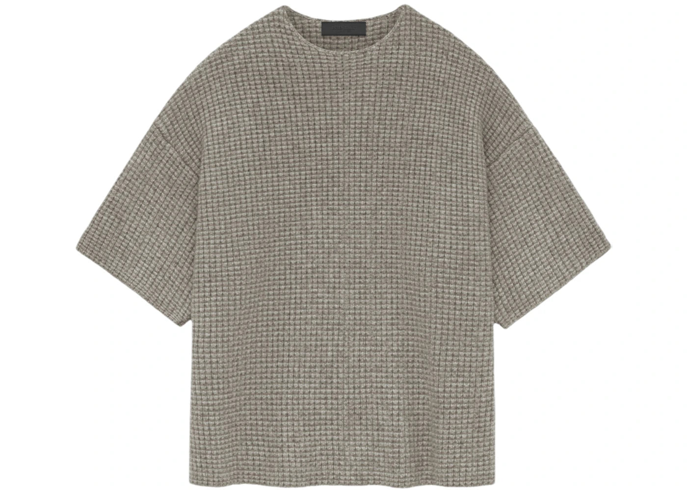 Fear of God Essentials Heavy Waffle Short Sleeve Crewneck Sweater Heather Gray