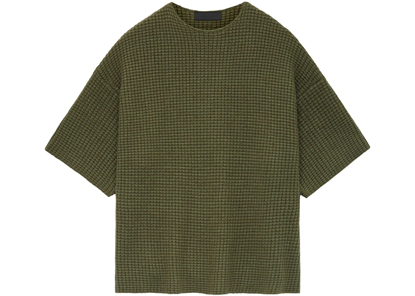 Fear of God Essentials Heavy Waffle Short Sleeve Crewneck Sweater Military