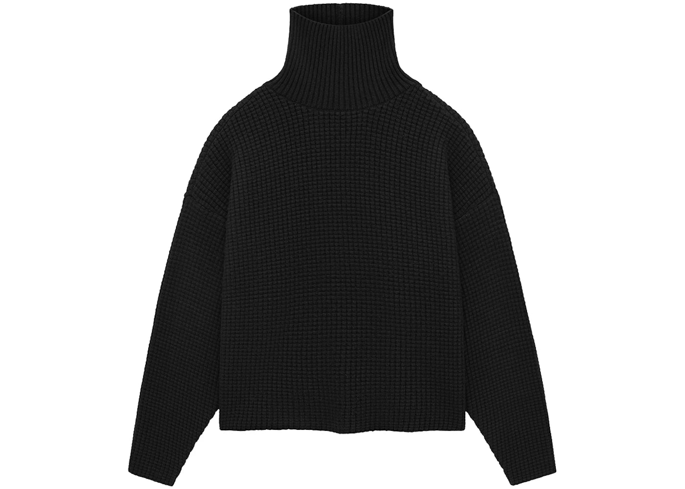 Fear of God Essentials Heavy Waffle Turtleneck Black