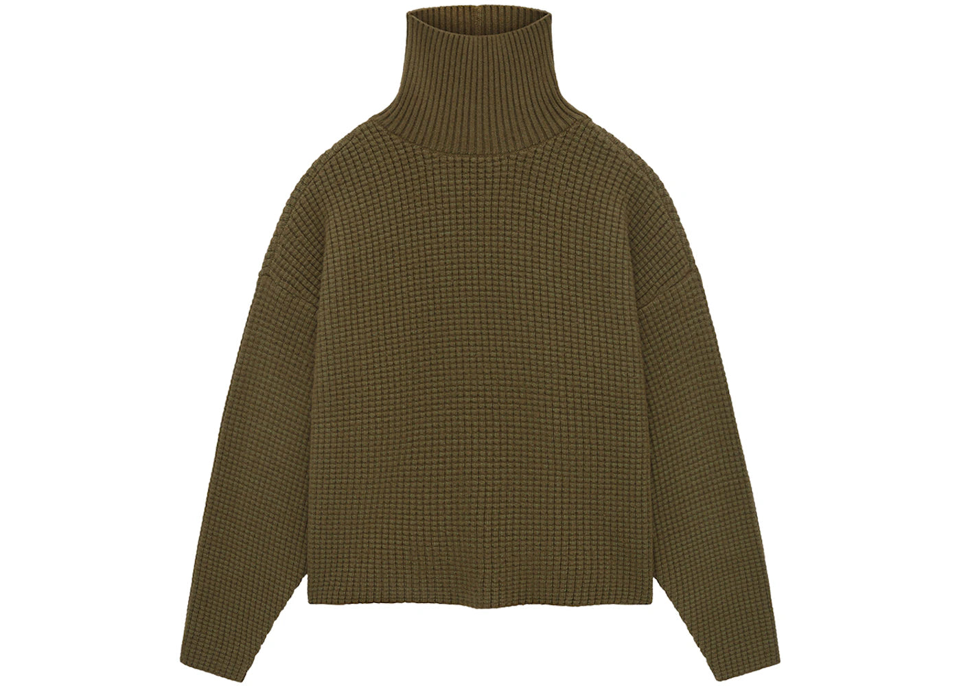 Fear of God Essentials Heavy Waffle Turtleneck Olive