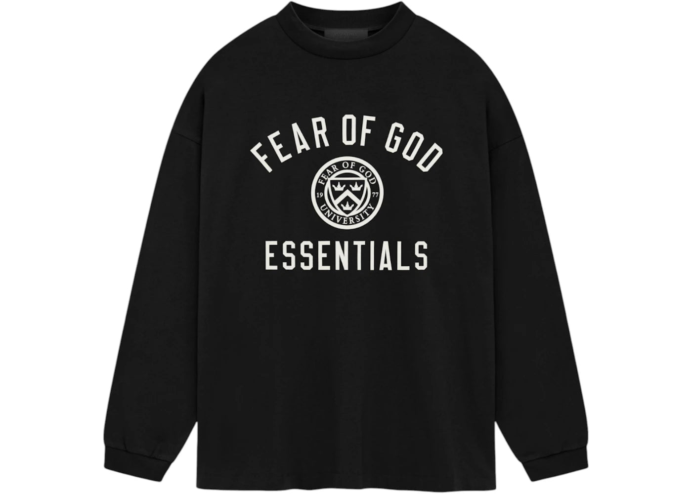 Fear of God Essentials Jersey Long Sleeve Tee (FW24) Black