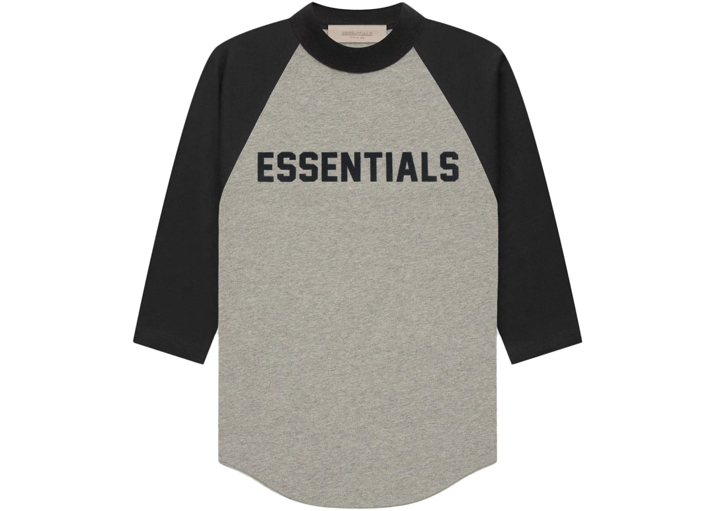 Fear of God Essentials Kids 3/4 Sleeve Baseball T-shirt Dark Oatmeal