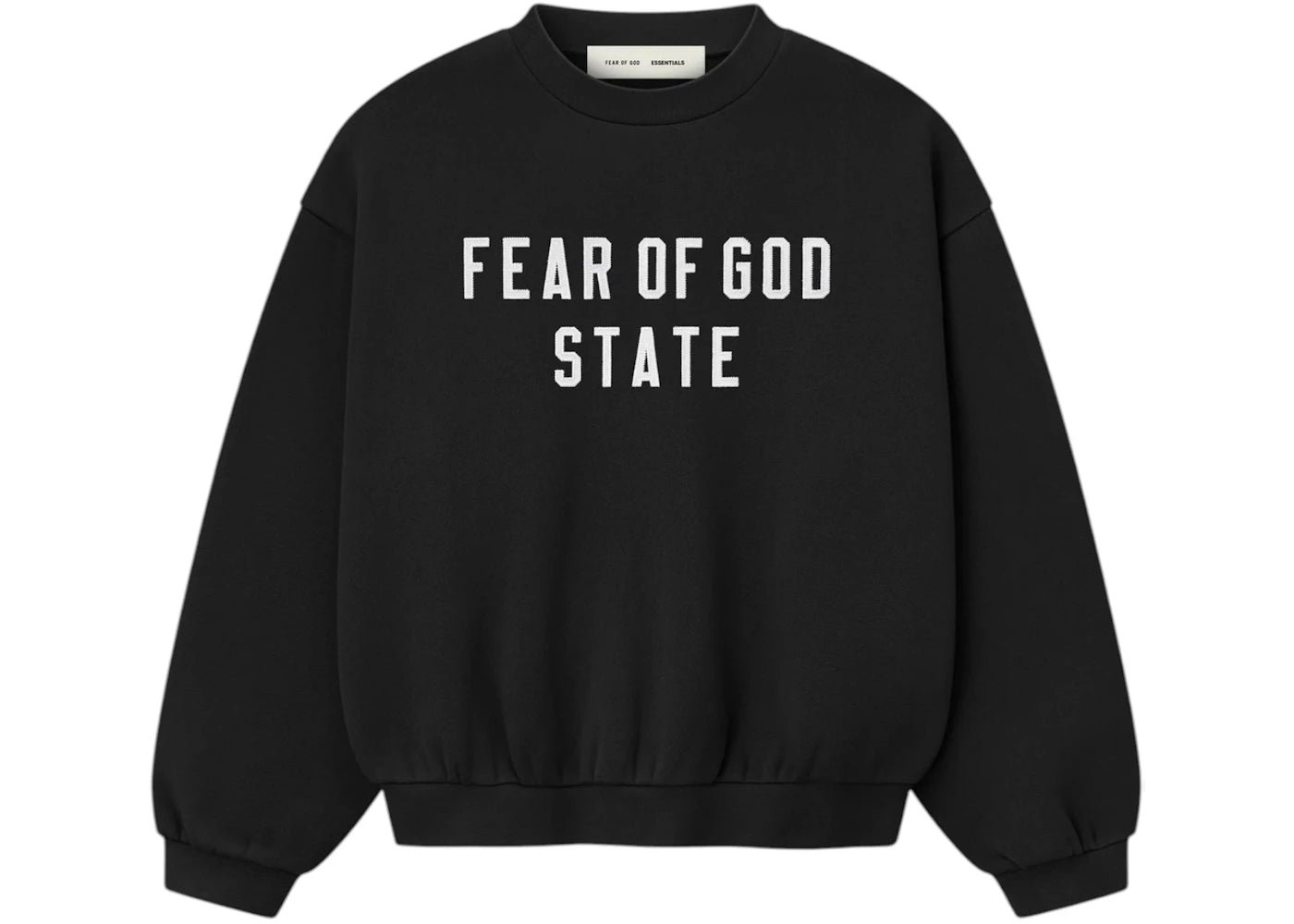 Fear of God Essentials Kids 90's Fleece Crewneck Jet Black