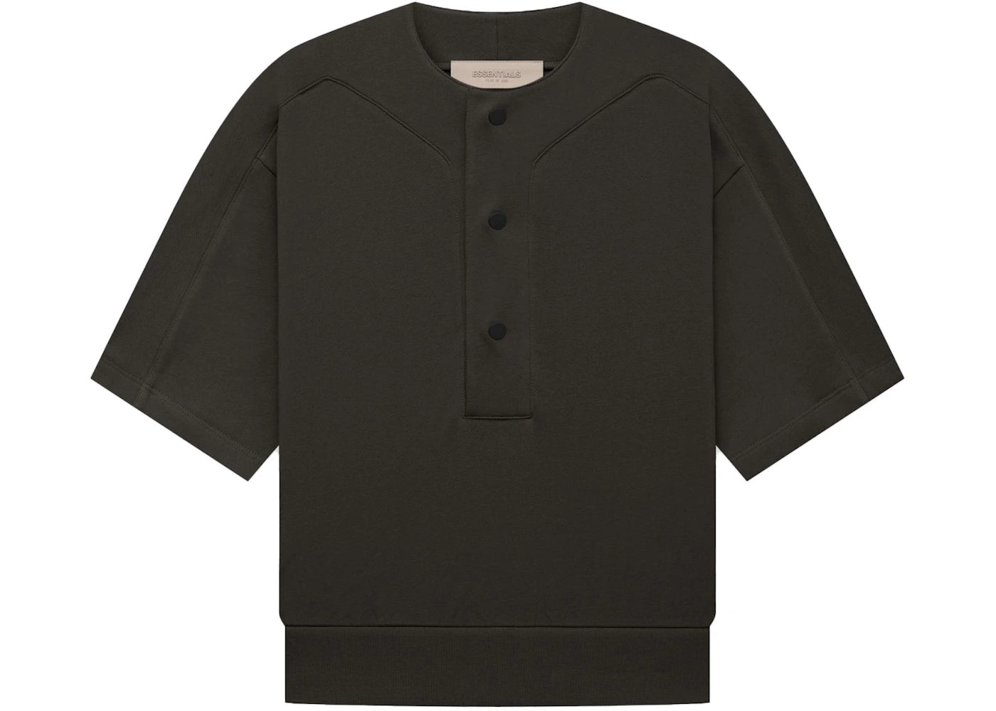 Fear of God Essentials Kid's Baseball Henley Off Black